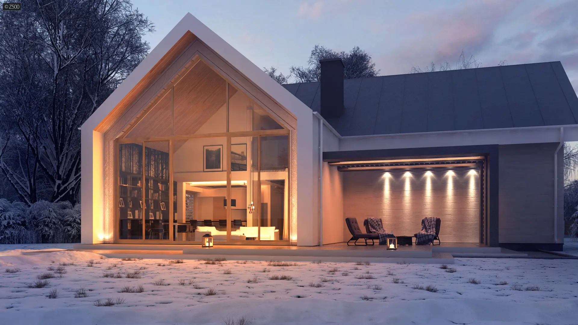 Dom z pustką nad salonem Z357 D - 5